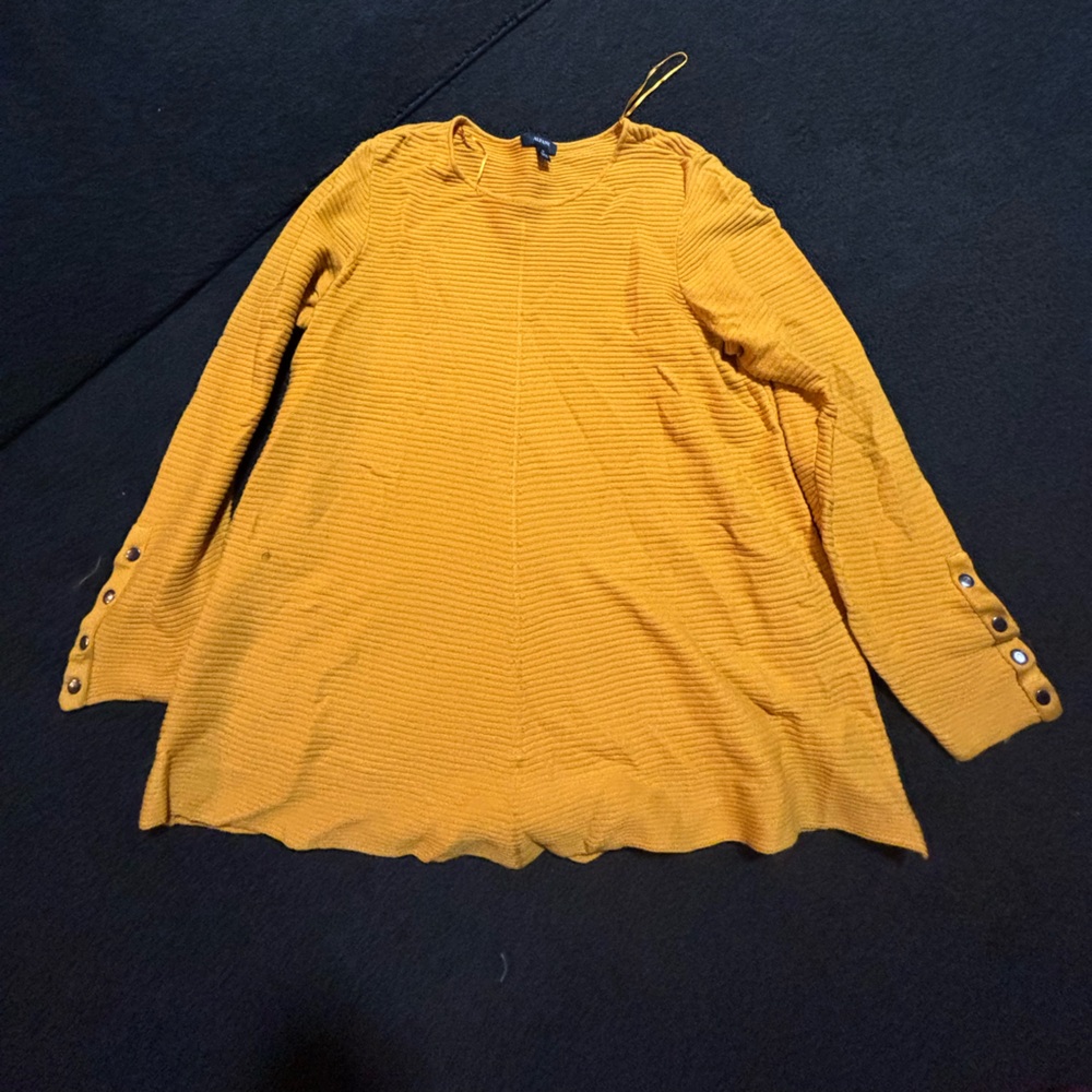 Alfani Golden Yellow Ribbed Sweater